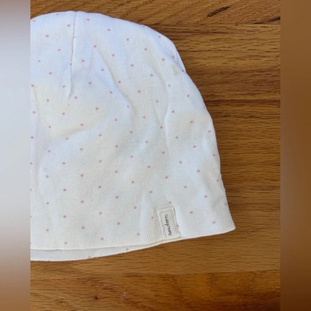 H&M White Baby Organic Cotton Hat and Pants Set